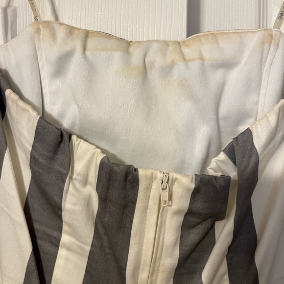 Gray and White Striped Dress - Picture 5 of 6